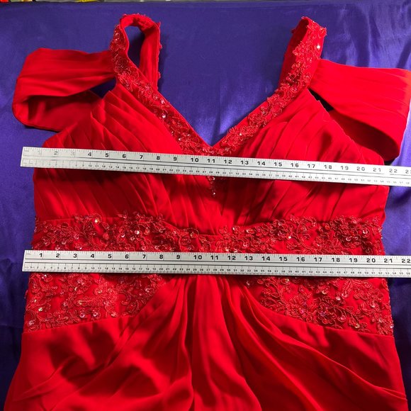 📌JJs House Glamorous Beaded off Shoulder Sleeves Prom - Ball - Evening Gown - Picture 11 of 16